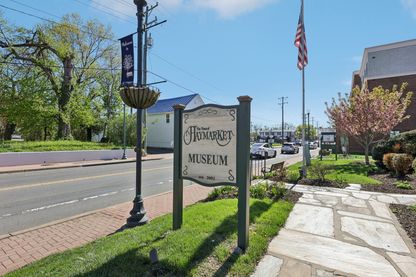 Welcome sign to the Haymarket Museum, VA.